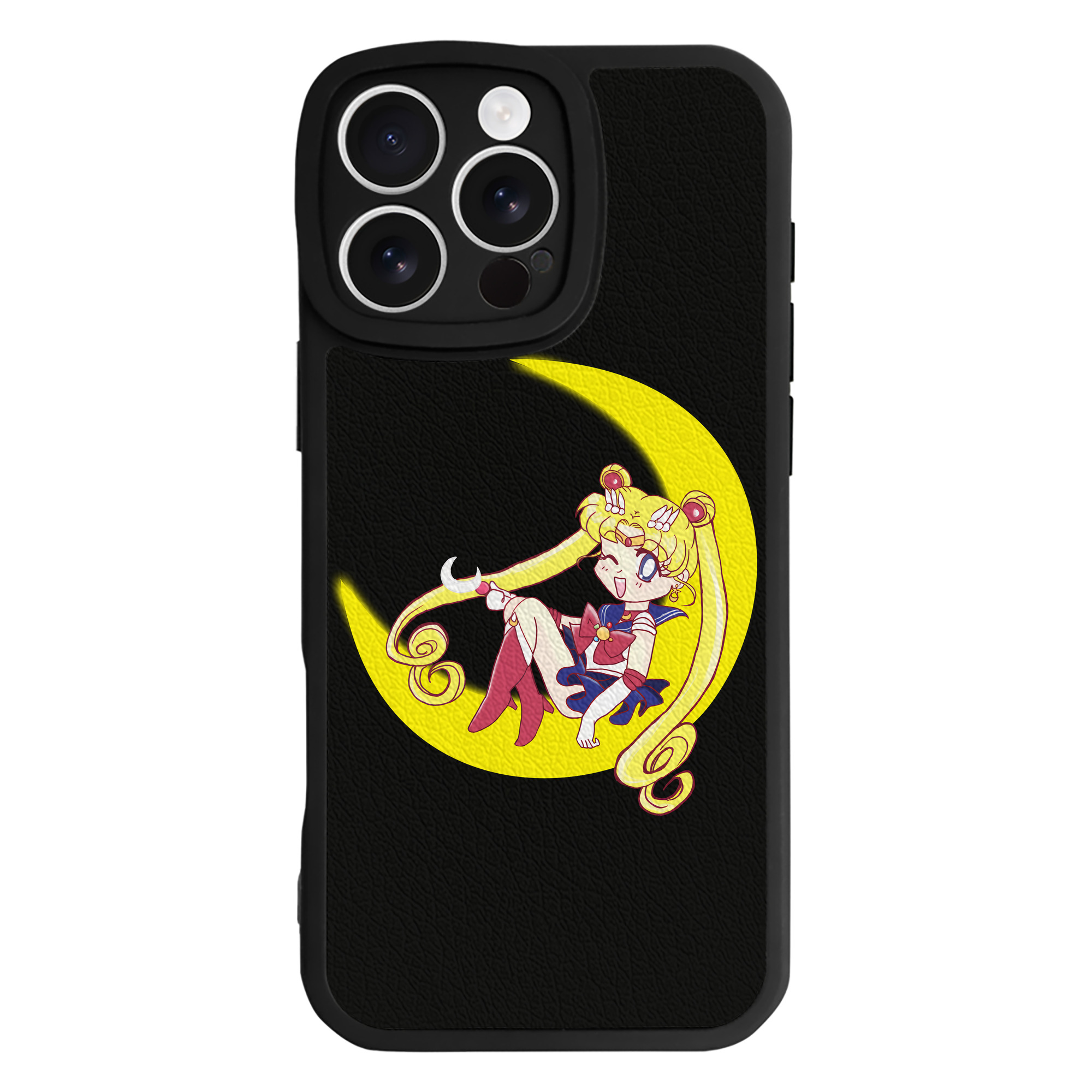 （画像用） 美少女戦士セーラームーン 月野 うさぎ つきの うさぎ Sailor Moon Tsukino Usagi 【iPhone 16シリーズ対応】シリコンスマホケース（レザー調） 材質：シリコン